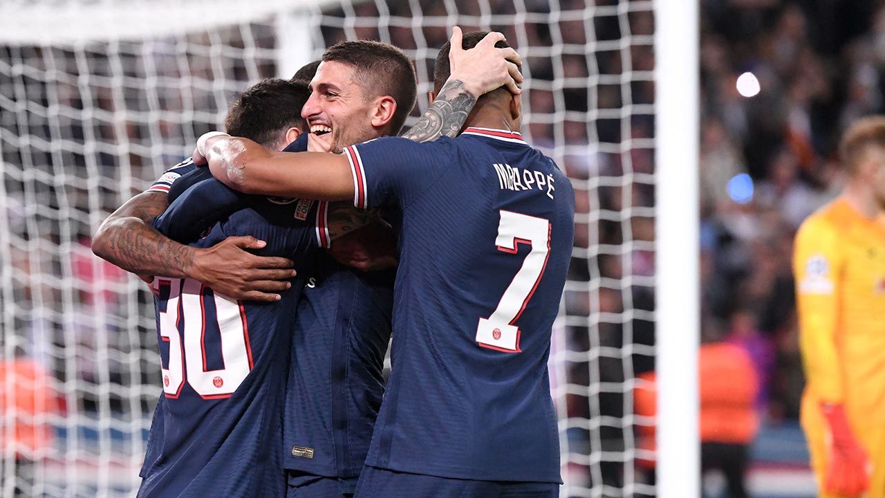 Maillot PSG Domicile Porté Kays Ruiz - Taille S - Avec Signatures De Mbappé, Messi, Verratti...