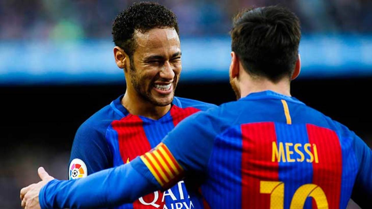 Neymar Messi Sourire