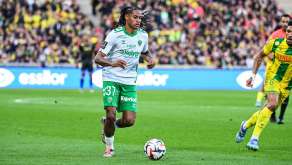 Mathis Amougou en action lors de Nantes - ASSE