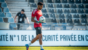 Zachary Boucher en match avec Bastia en Ligue 2