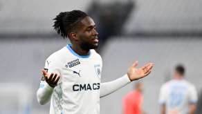 Jonathan Rowe (OM), célébration but contre Angers