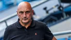 Olivier PANTALONI, entraîneur principal de Lorient, avant le match de Ligue 1 McDonald's entre Le Havre et Lorient.