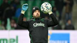 Gautier Larsonneur lors de ASSE-Bastia