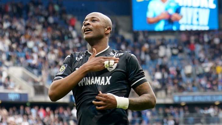 André Ayew fête son but avec le HAC