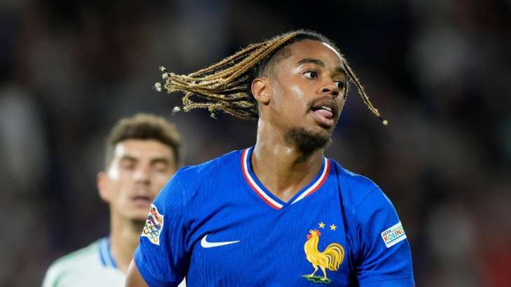 Bradley Barcola lors de France Italie