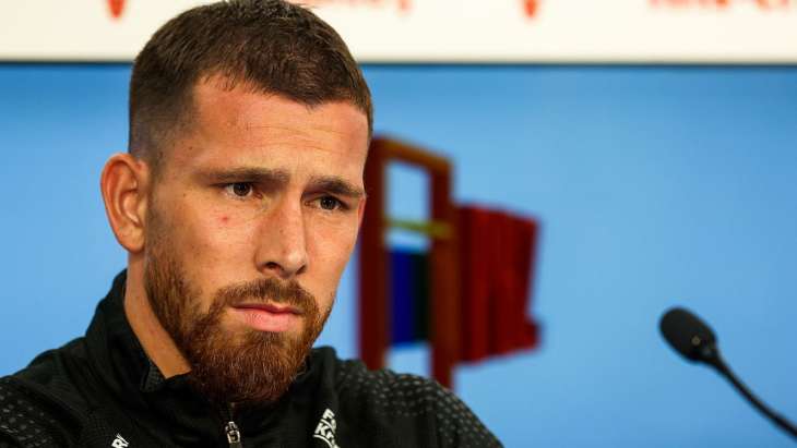 Højbjerg en conférence de presse