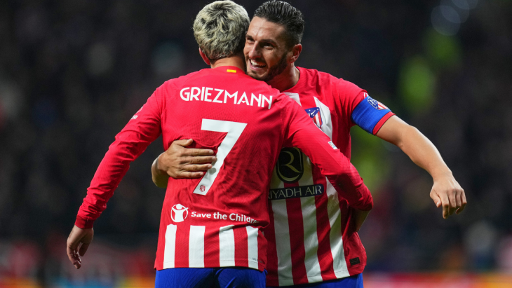 Koke et Griezmann avec l'Atletico