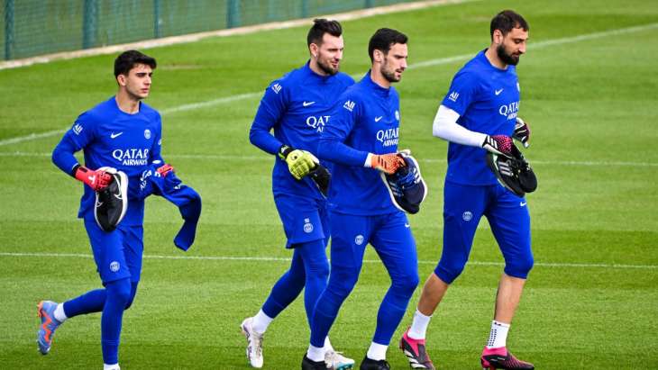 Les gardiens du PSG à l'entrainement