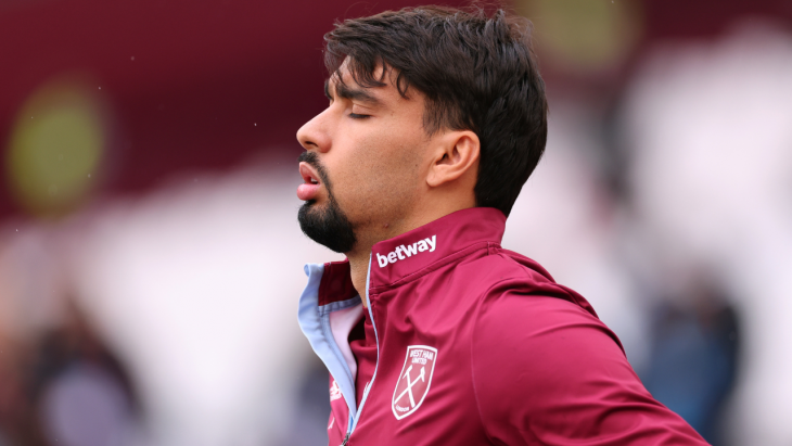 Lucas Paqueta avec West Ham avant un match