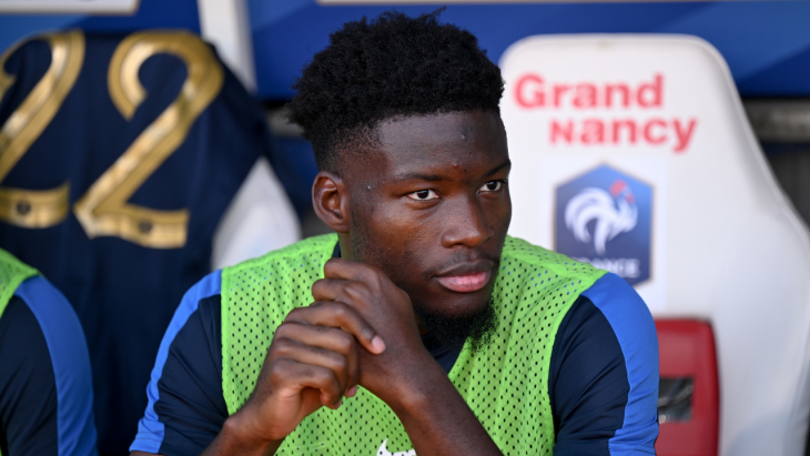 Lucien Agoumé avec l'équipe de France espoir