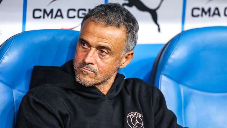 Luis Enrique sur le banc avant OM - PSG