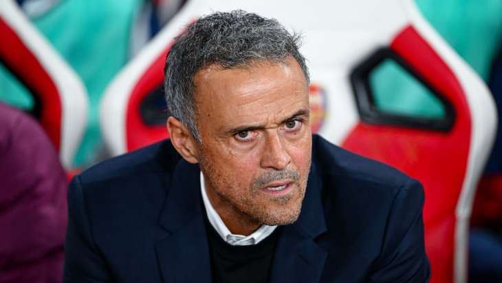 Luis Enrique sur le banc lors d'Arsenal - PSG