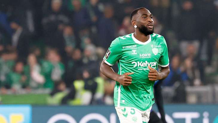 Mickaël Nadé pendant le derby OL - ASSE