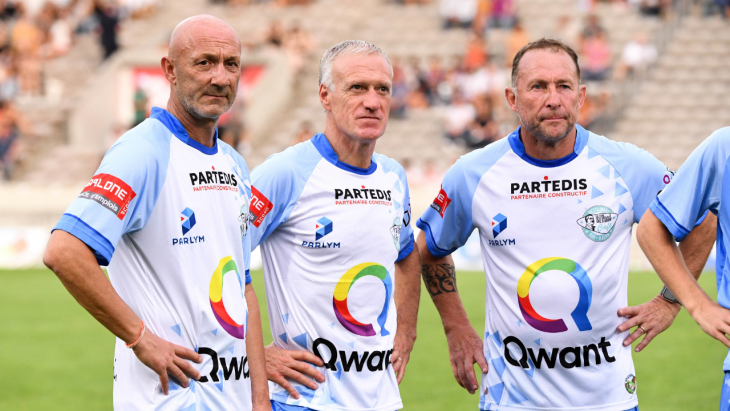 Papin, Deschamps et Barthez avec l'OM