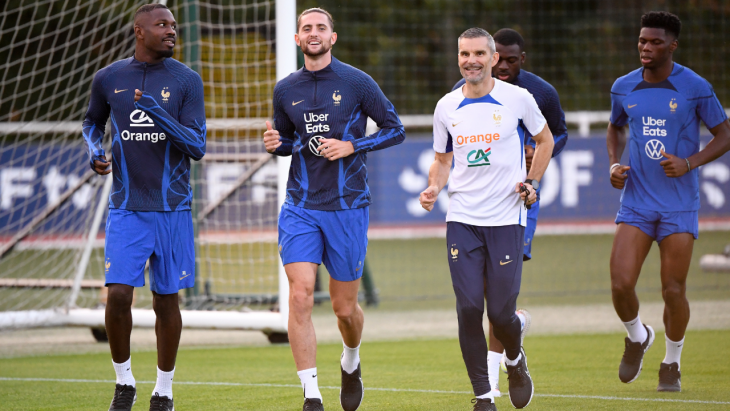 Adrien Rabiot, Thuram et Tchouaméni s'entraînent avec l'équipe de France
