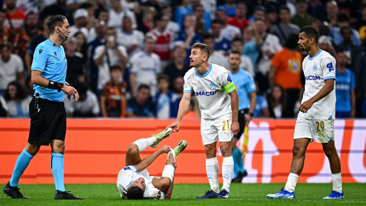 Harit et Rongier lors d'un matche de Marseille