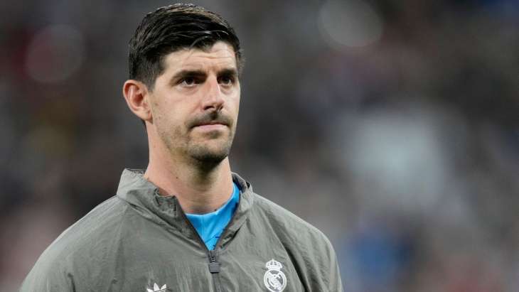 Thibaut Courtois en survêtement du Real Madrid