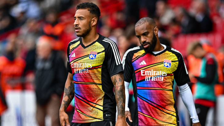 Tolisso et Lacazette à l'échauffement avec Lyon