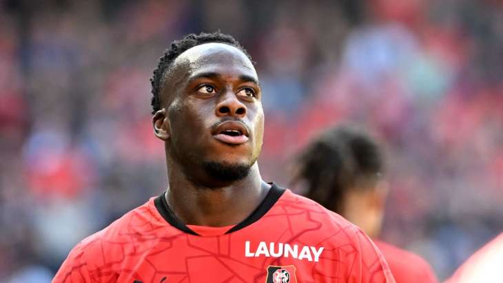 Arnaud Kalimuendo lors de Rennes contre Montpellier