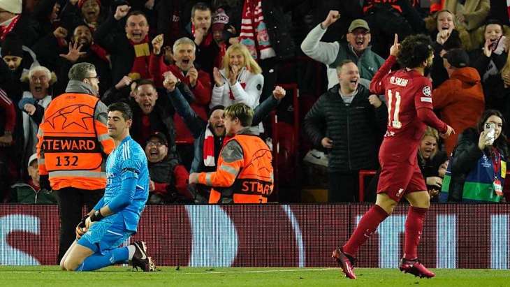 Courtois Salah Liverpool Real Madrid