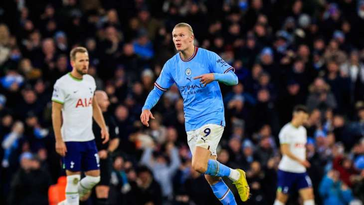 Haaland Kane Totttenham Manchester City