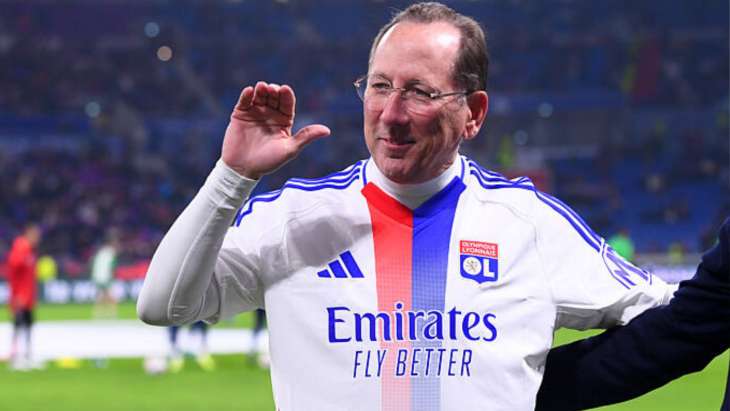 John Textor, le propriétaire américain de l'OL, lors du derby face à l'ASSE