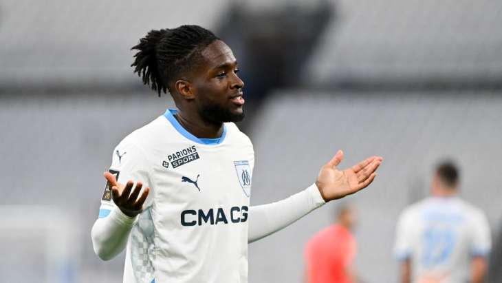 Jonathan Rowe (OM), célébration but contre Angers