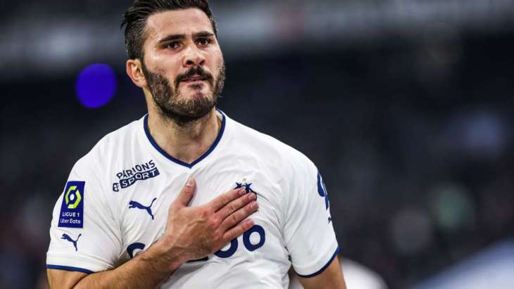 Kolasinac célèbre un but avec l'OM