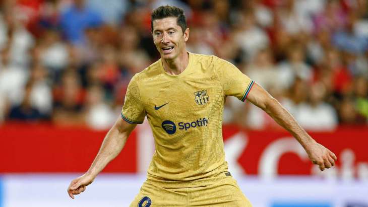 Lewandowski lors de Séville-Barça