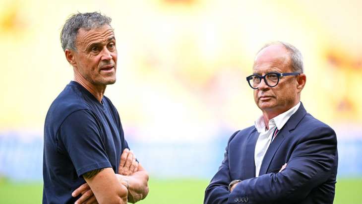 Luis Campos et Luis Enrique avant PSG-Tottenham