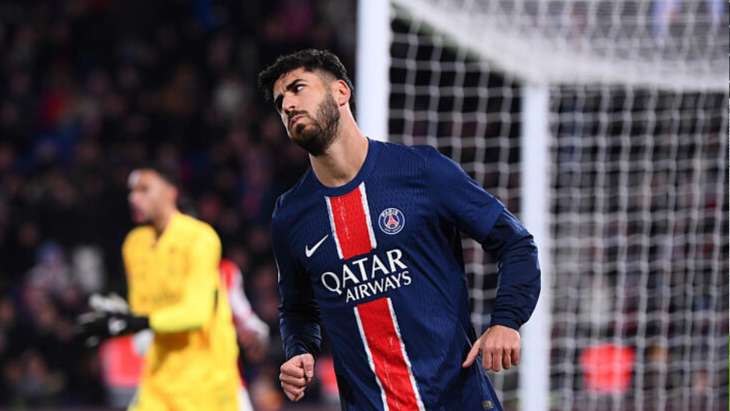 Marco Asensio déçu lors d'un match du PSG.