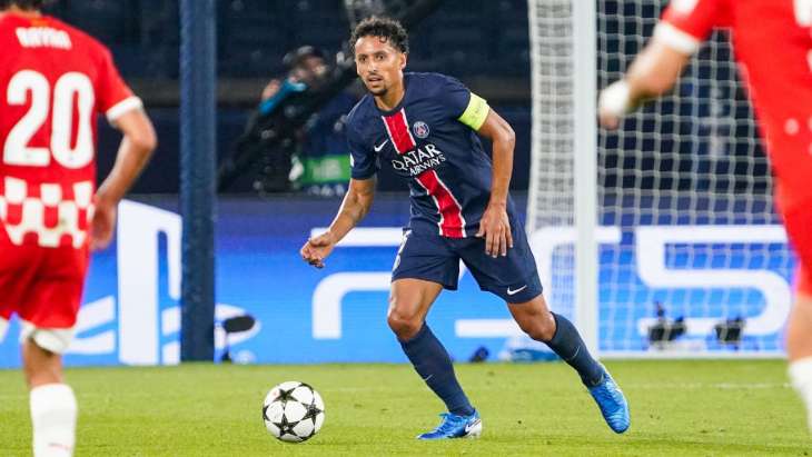 Marquinhos en Ligue des champions avec le PSG face à Gérone