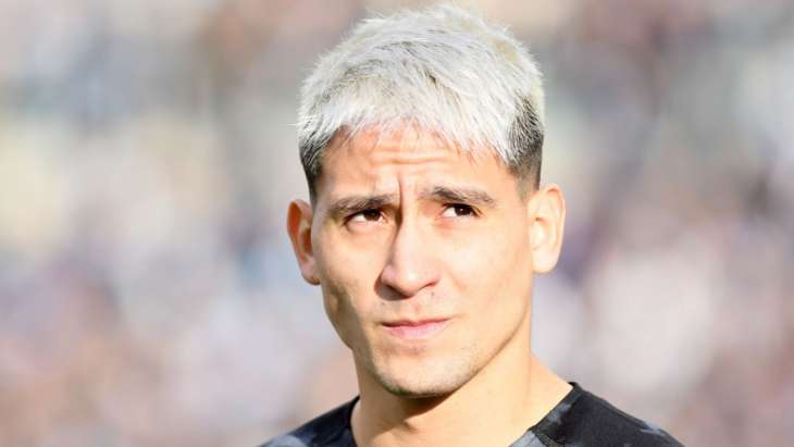 Martin Satriano, le visage concentré