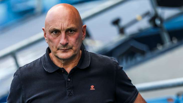 Olivier PANTALONI, entraîneur principal de Lorient, avant le match de Ligue 1 McDonald's entre Le Havre et Lorient.