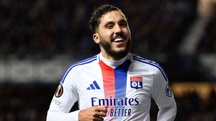Rayan Cherki, tout sourire en Ligue Europa